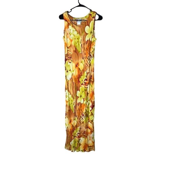 Vintage Hilo Hattie Hawaiian Floral Print Maxi Dress Size 10 - Picture 1 of 8
